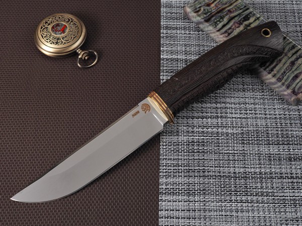 Нож Мангуст, клинок из стали Bohler N690, рукоять дерево венге